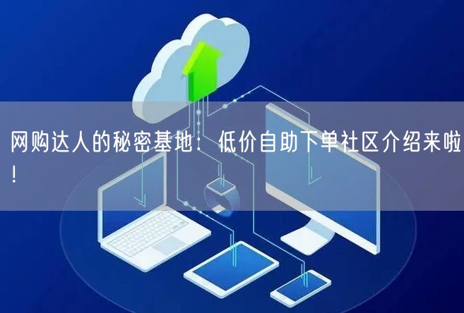 网购达人的秘密基地：低价自助下单社区介绍来啦！