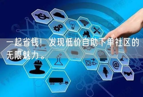 一起省钱！发现低价自助下单社区的无限魅力。