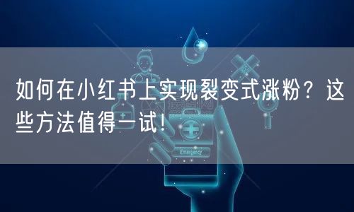 如何在小红书上实现裂变式涨粉？这些方法值得一试！