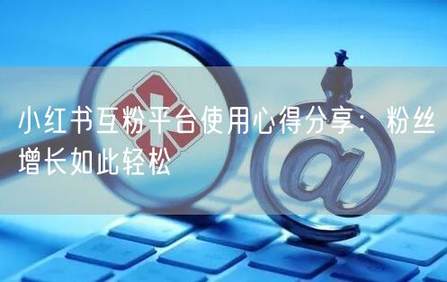 小红书互粉平台使用心得分享：粉丝增长如此轻松