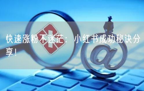 快速涨粉不迷茫：小红书成功秘诀分享！