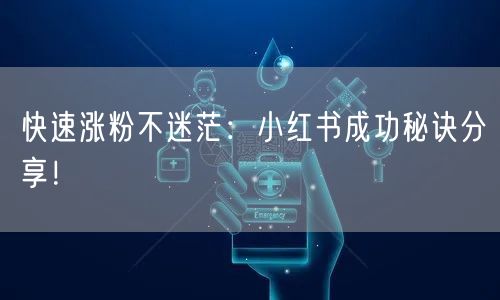 快速涨粉不迷茫：小红书成功秘诀分享！