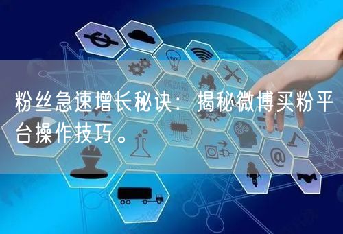 粉丝急速增长秘诀:揭秘微博买粉平台操作技巧。
